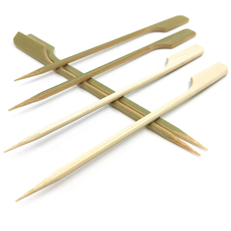 HOPELF 10 inch Bamboo Paddle Picks Skewers for Shish Kabobï¼ŒFruit Kabobsï¼ŒBBQï¼ŒKitchenï¼ŒGrillingï¼ŒBarbeque Snacks.Wood pick More Size Choices 3.5''/ 4.7''/ 7''/ 10'' (Pack of 100) - Image 1